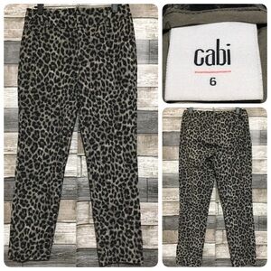 CAbi 3393 Jungle Trouser Leopard Skinny Ankle Pant Women’s 6 (Inseam 26)
